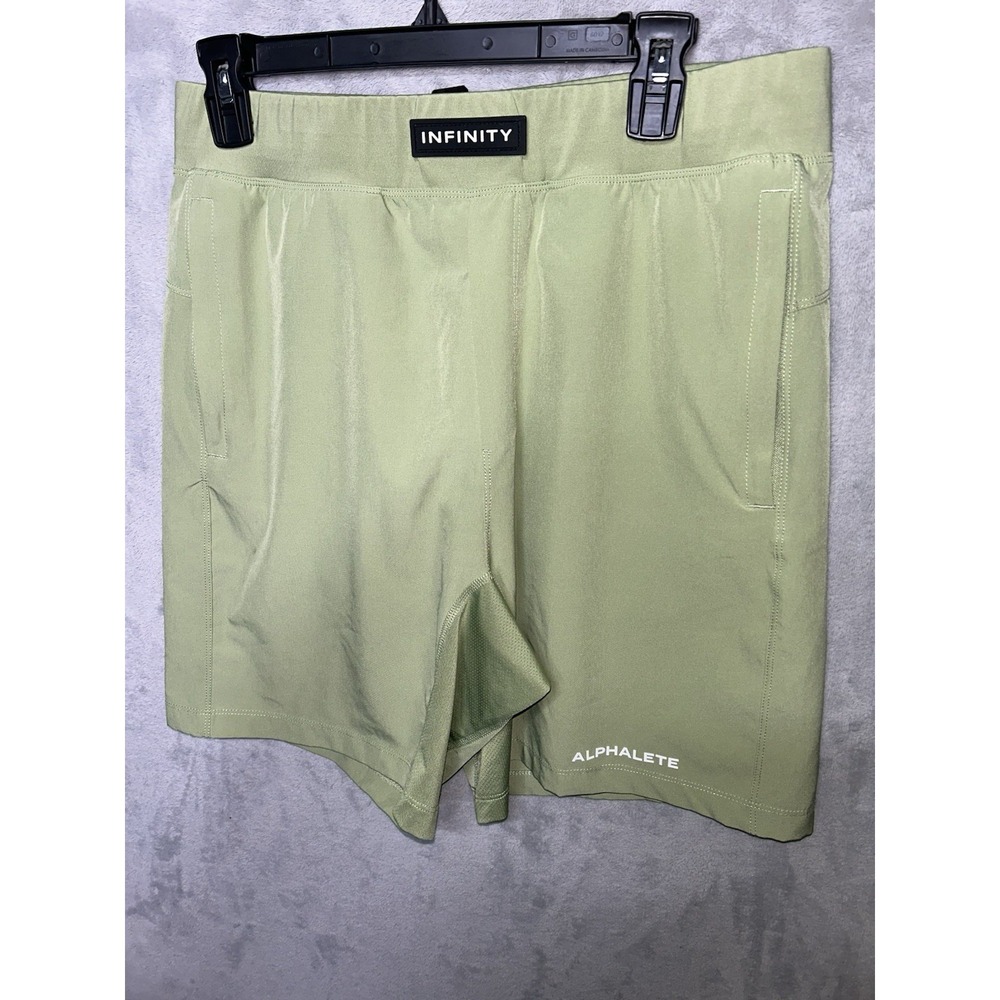 Alphalete Infinity Men's Size L Workout Shorts Running Gym Green